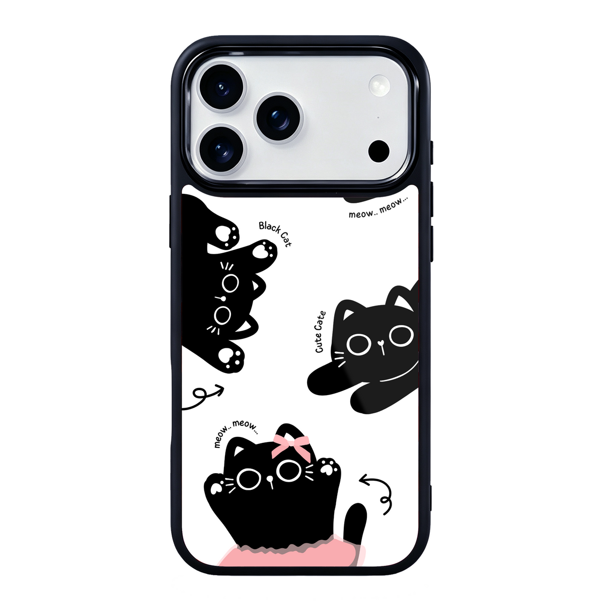 Meow Club Magsafe Cute Phone Cases - Glaze Finish With Shimmer Accent