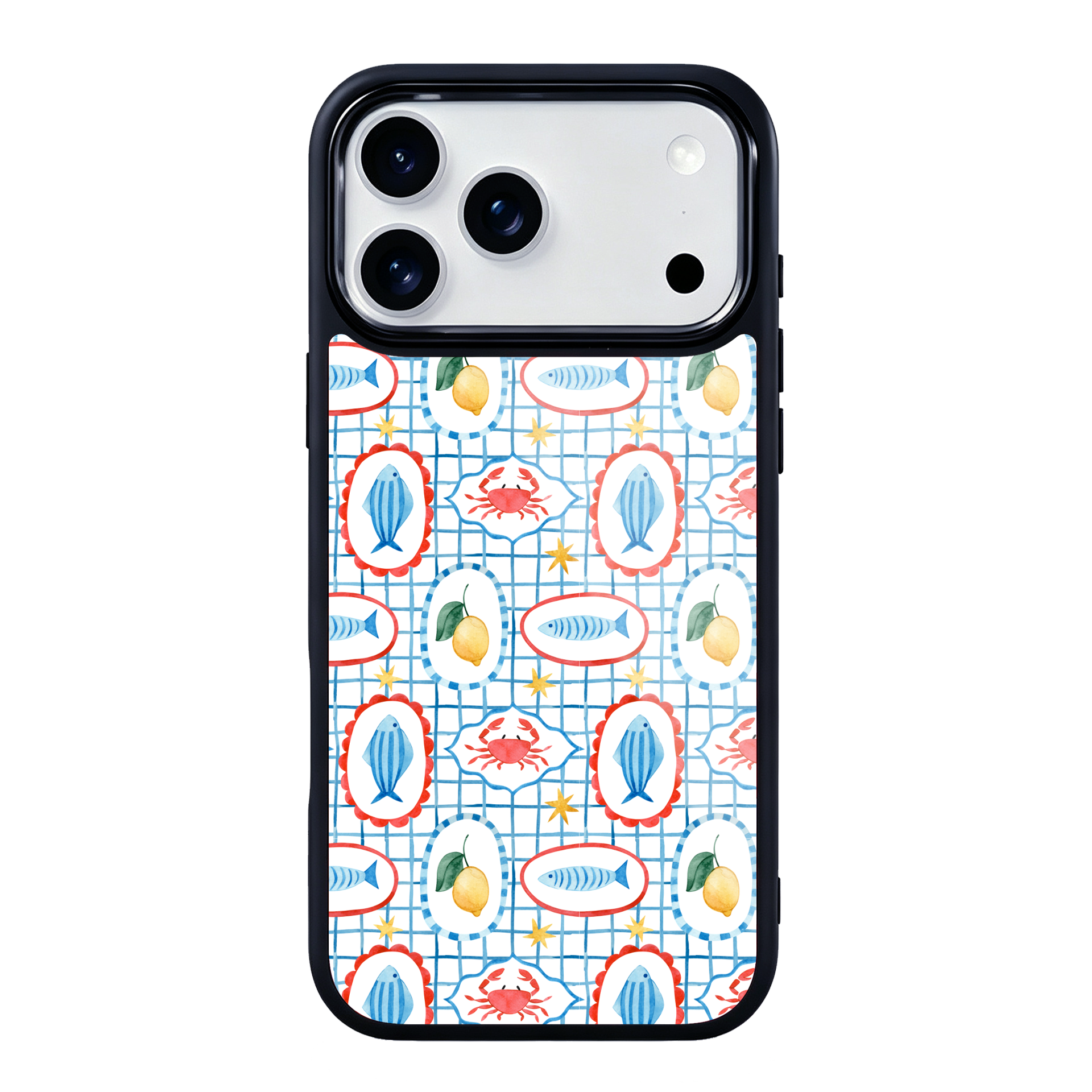 Mediterranean Market Magsafe Cute Phone Cases - Glaze Finish With Shimmer Accents