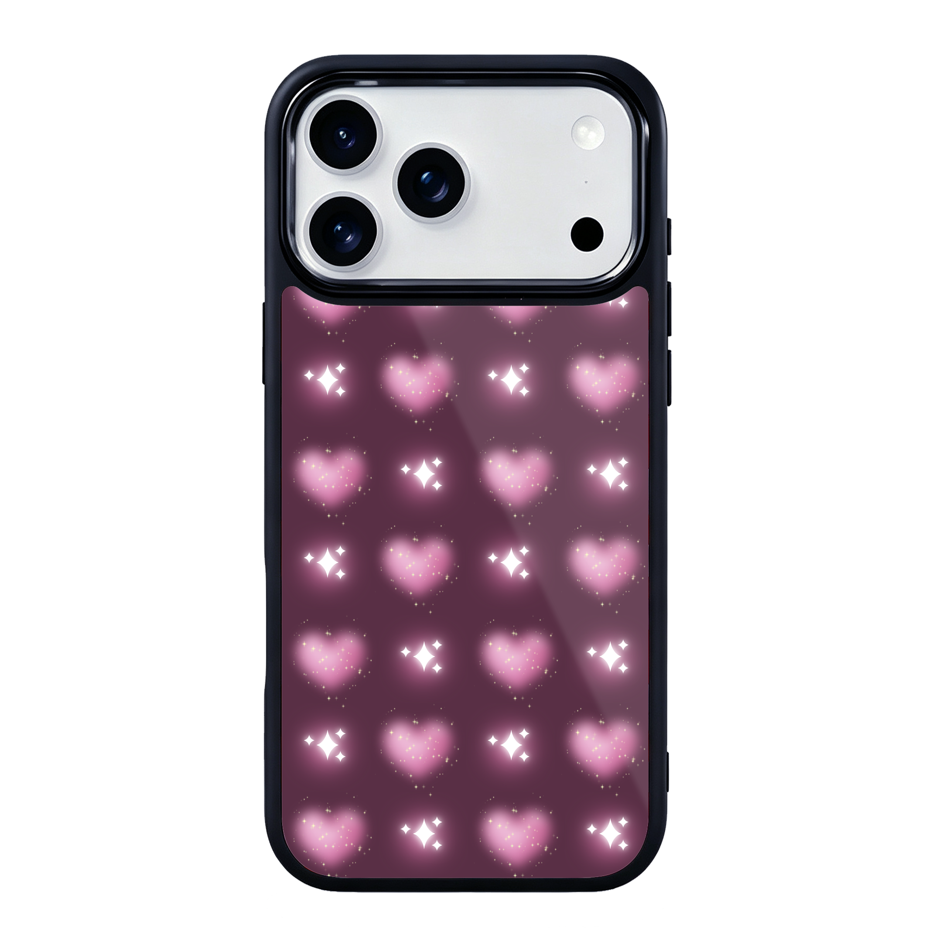 Heart Flip Magsafe Cute Phone Cases - Glaze Finish With Shimmer Accents