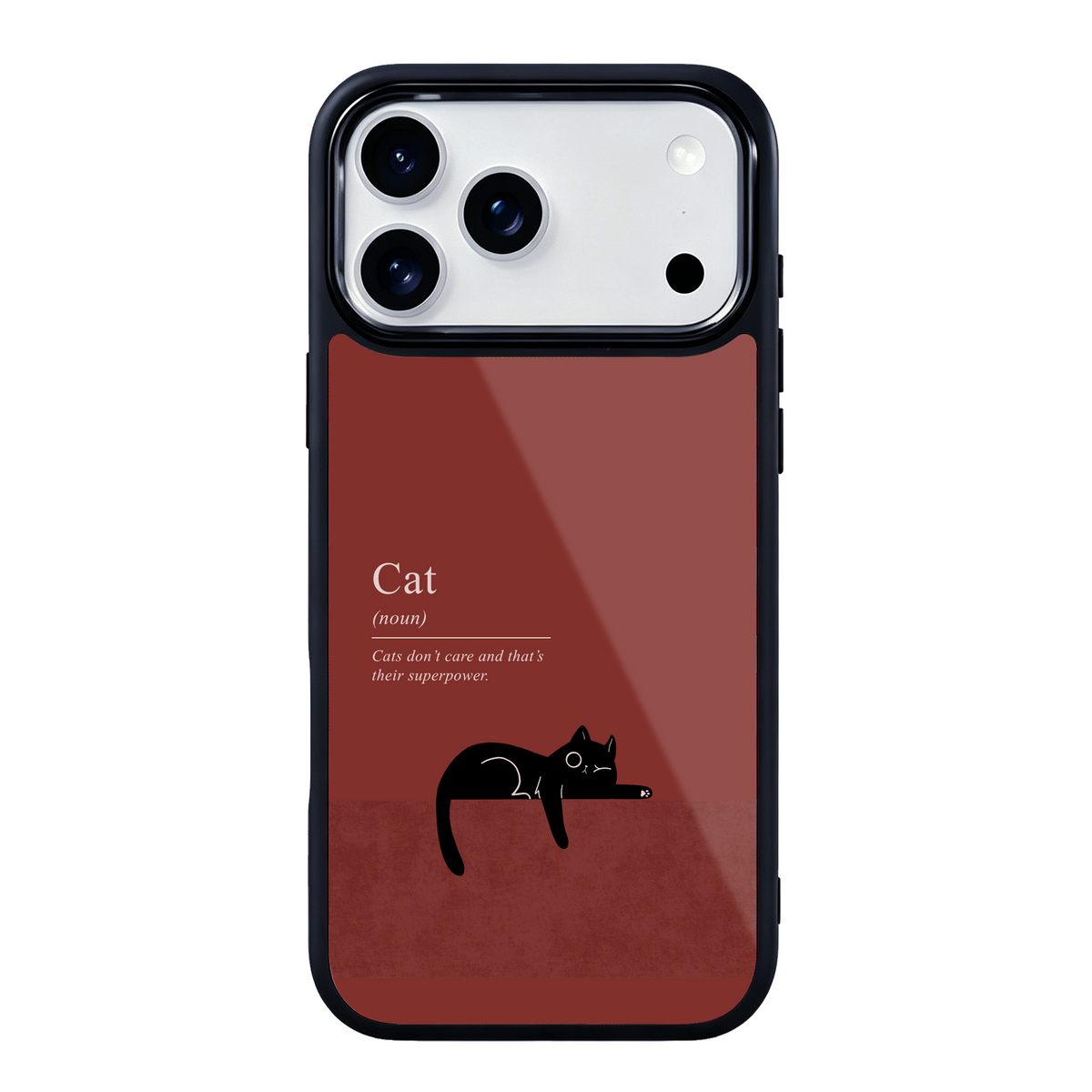 Black Cat Energy Magsafe Cute Phone Cases - Glaze Finish With Shimmer Accent