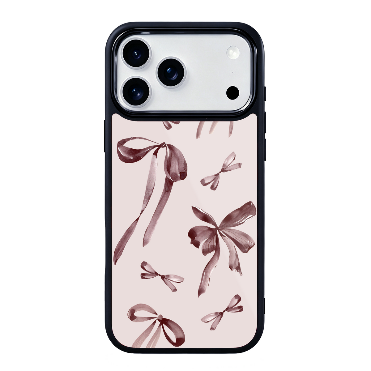 Merlot Bows Magsafe Cute Phone Cases - Glaze Finish With Shimmer Accent