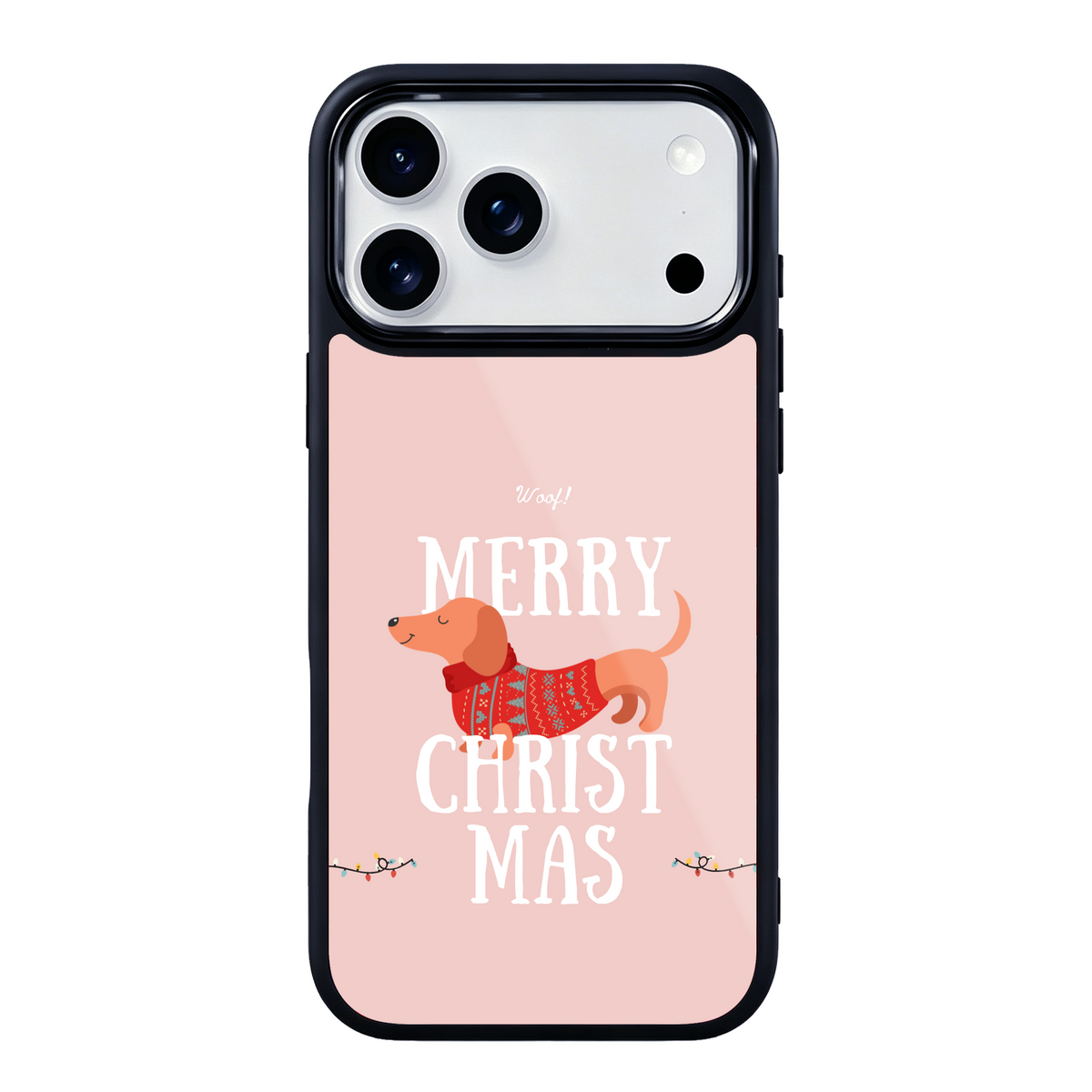 Holiday Dachshund Magsafe Cute Phone Cases - Glaze Finish With Shimmer Accent