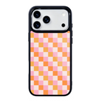 Candy Corn Checker Magsafe Cute Phone Cases - Glaze Finish With Shimmer Accent