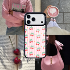Cherry Kisses Magsafe Cute Phone Cases - Glaze Finish With Shimmer Accents