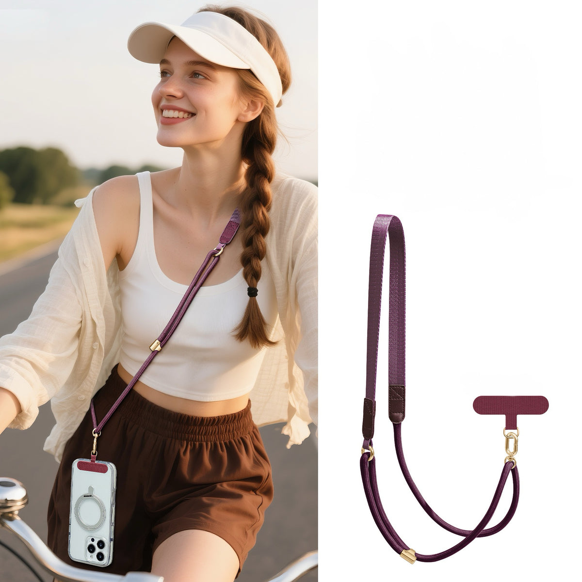 Adjustable Crossbody Phone Strap – Universal Phone Lanyard for iPhone
