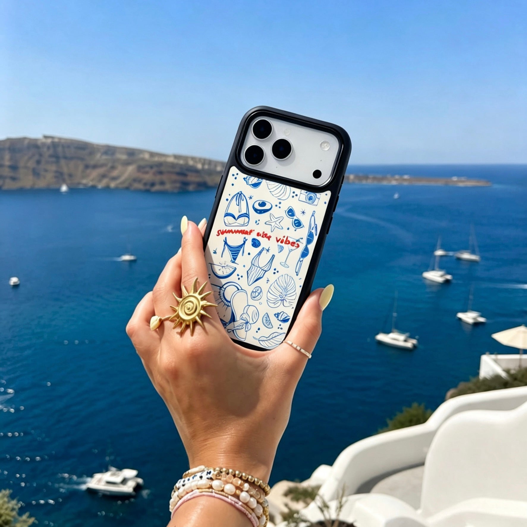 Summer Vibes Magsafe Cute Phone Cases - Glaze Finish With Shimmer Accents