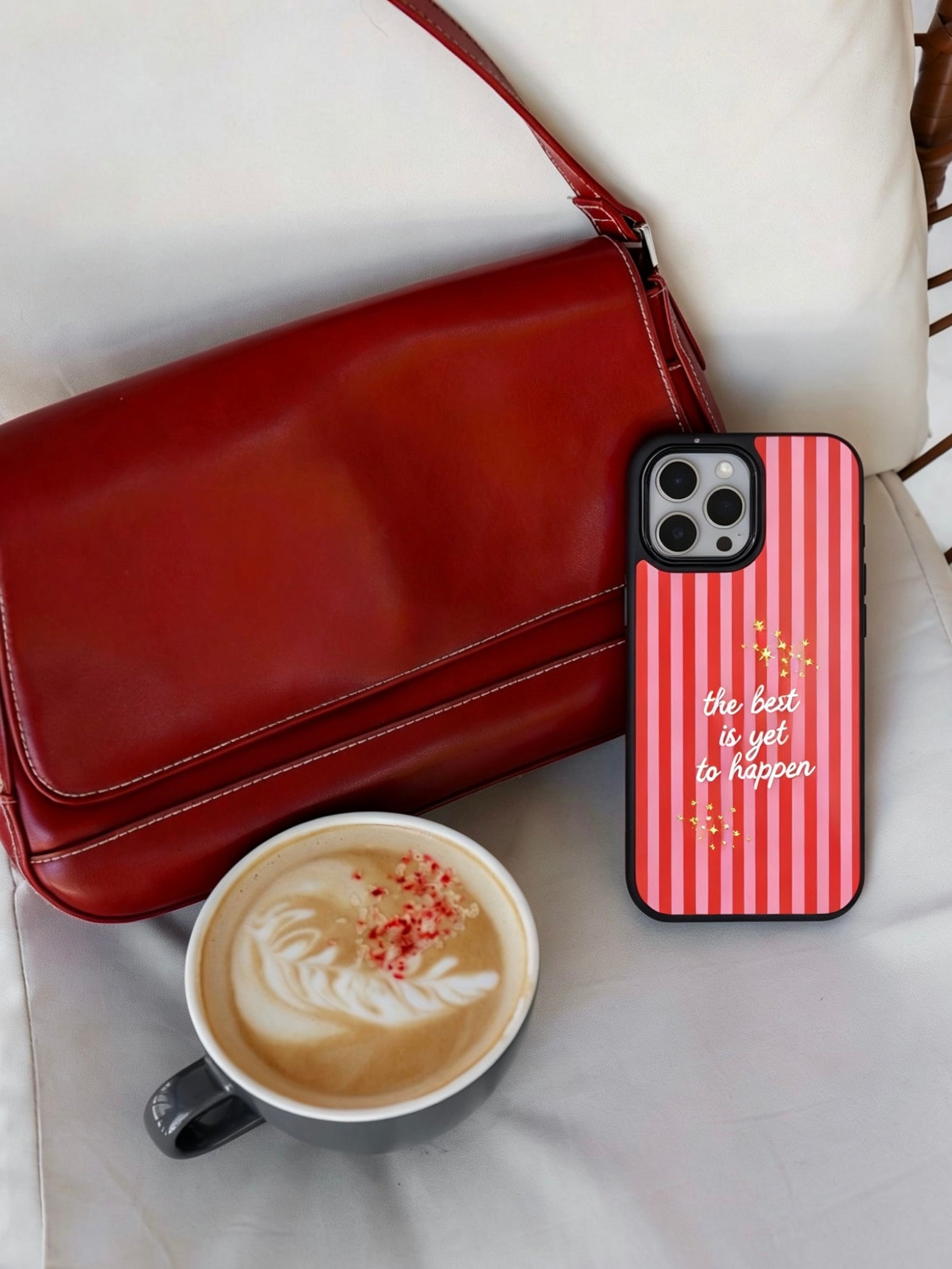 Golden Thoughts Magsafe Cute Phone Cases - Glaze Finish With Shimmer Accents