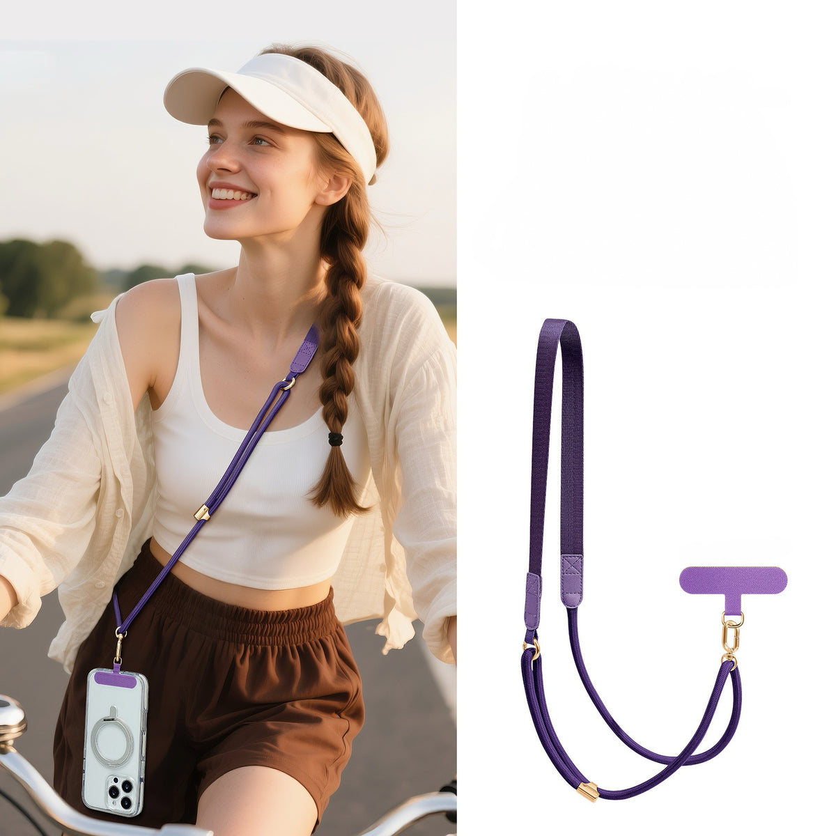 Adjustable Crossbody Phone Strap – Universal Phone Lanyard for iPhone