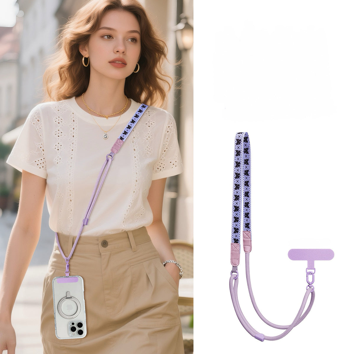 Adjustable Crossbody Phone Strap – Universal Phone Lanyard for iPhone