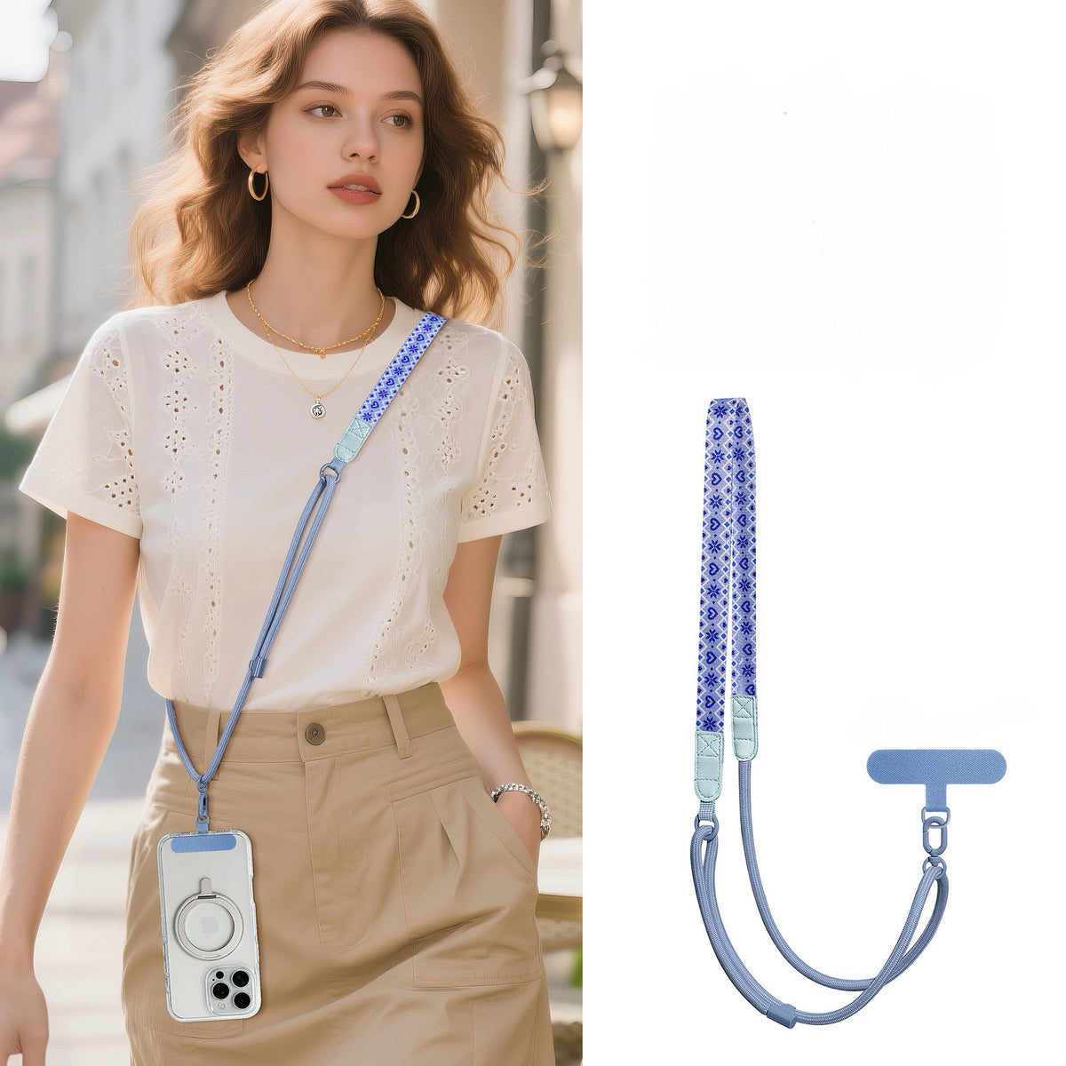 Adjustable Crossbody Phone Strap – Universal Phone Lanyard for iPhone