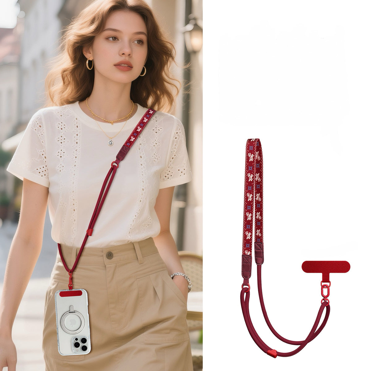 Adjustable Crossbody Phone Strap – Universal Phone Lanyard for iPhone