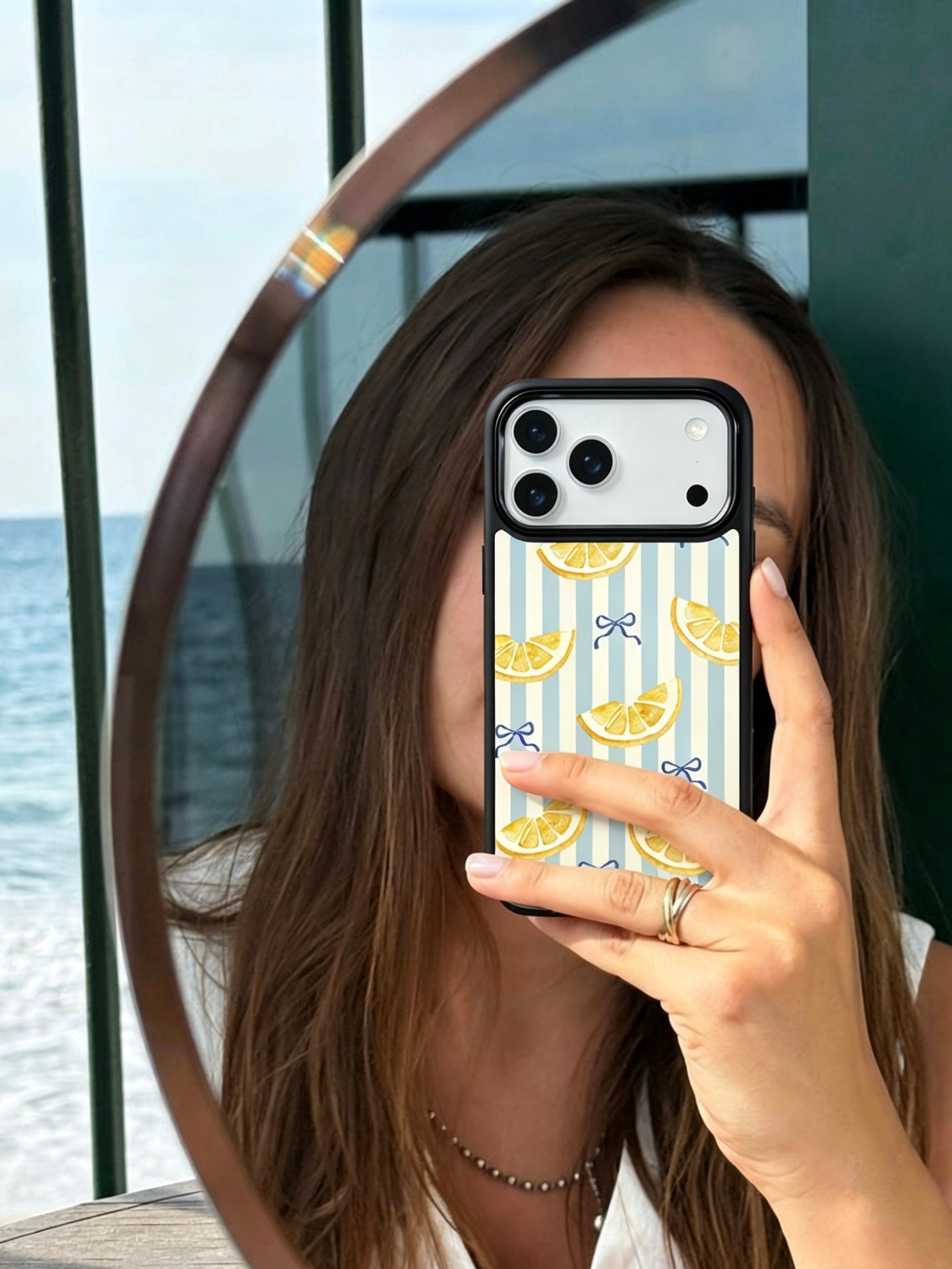 Hampton Summer Magsafe Cute Phone Cases - Glaze Finish With Shimmer Accents