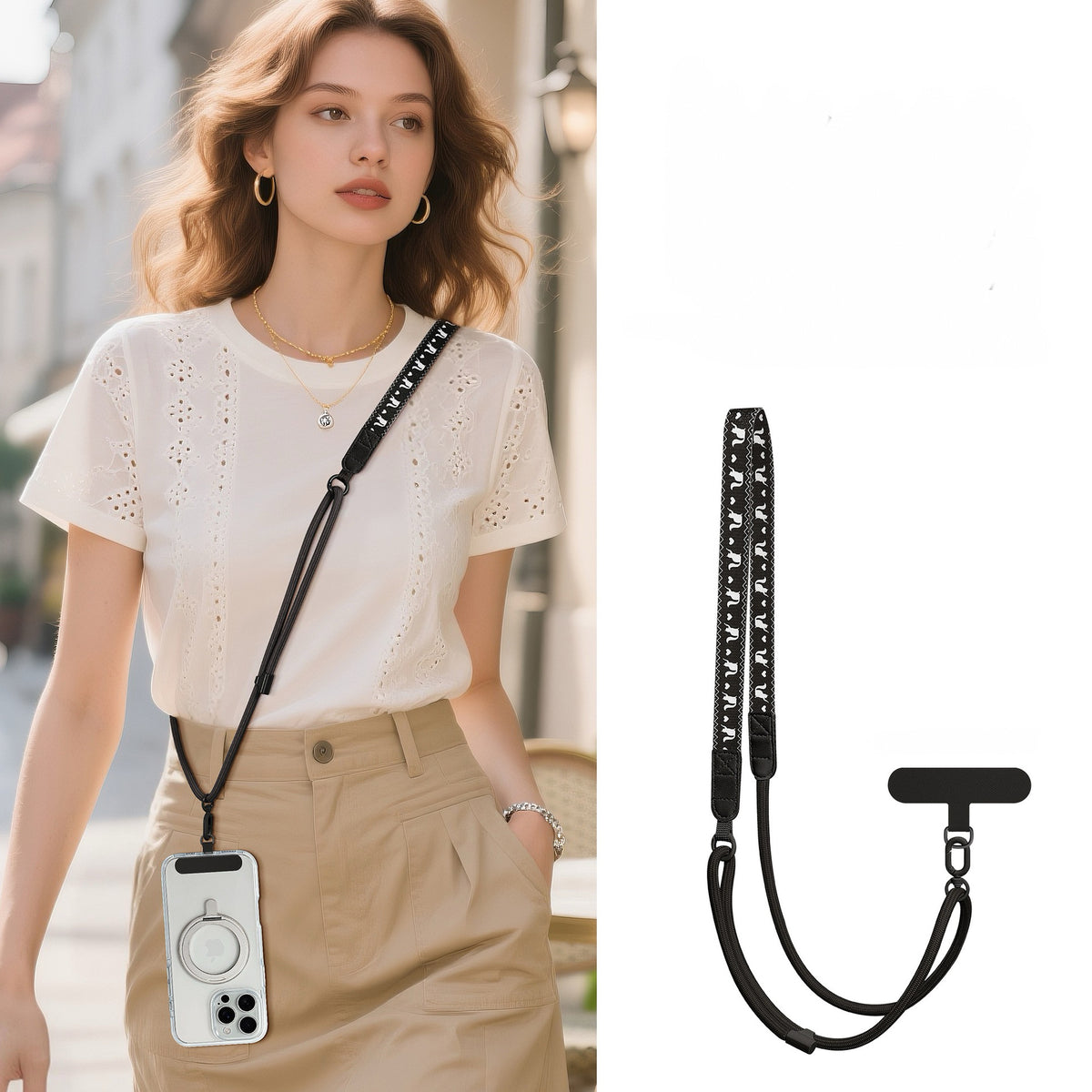 Adjustable Crossbody Phone Strap – Universal Phone Lanyard for iPhone