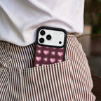 Heart Flip Magsafe Cute Phone Cases - Glaze Finish With Shimmer Accents