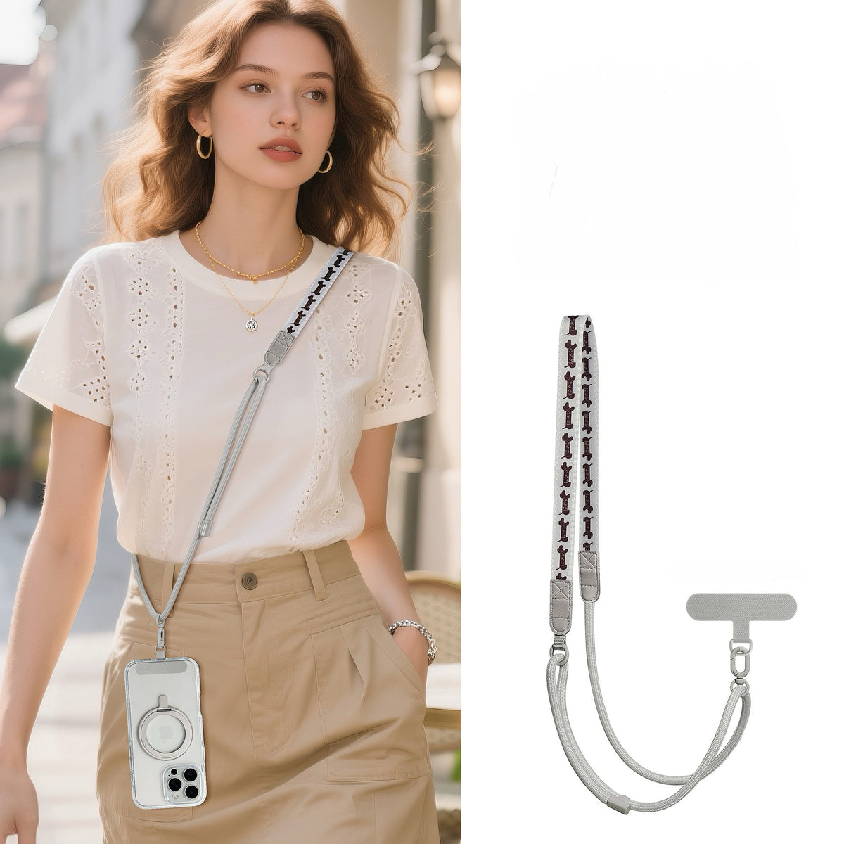 Adjustable Crossbody Phone Strap – Universal Phone Lanyard for iPhone