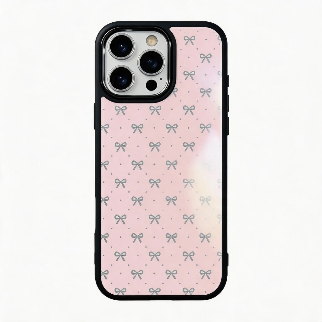 Bow Edit Magsafe Cute Phone Cases - Glaze Finish With Shimmer Accents