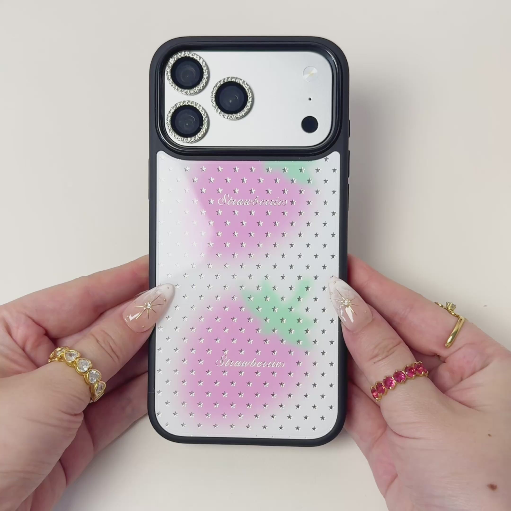 Strawberry Ice Cream Magsafe Cute Phone Cases - Glaze Finish With Shimmer Accents
