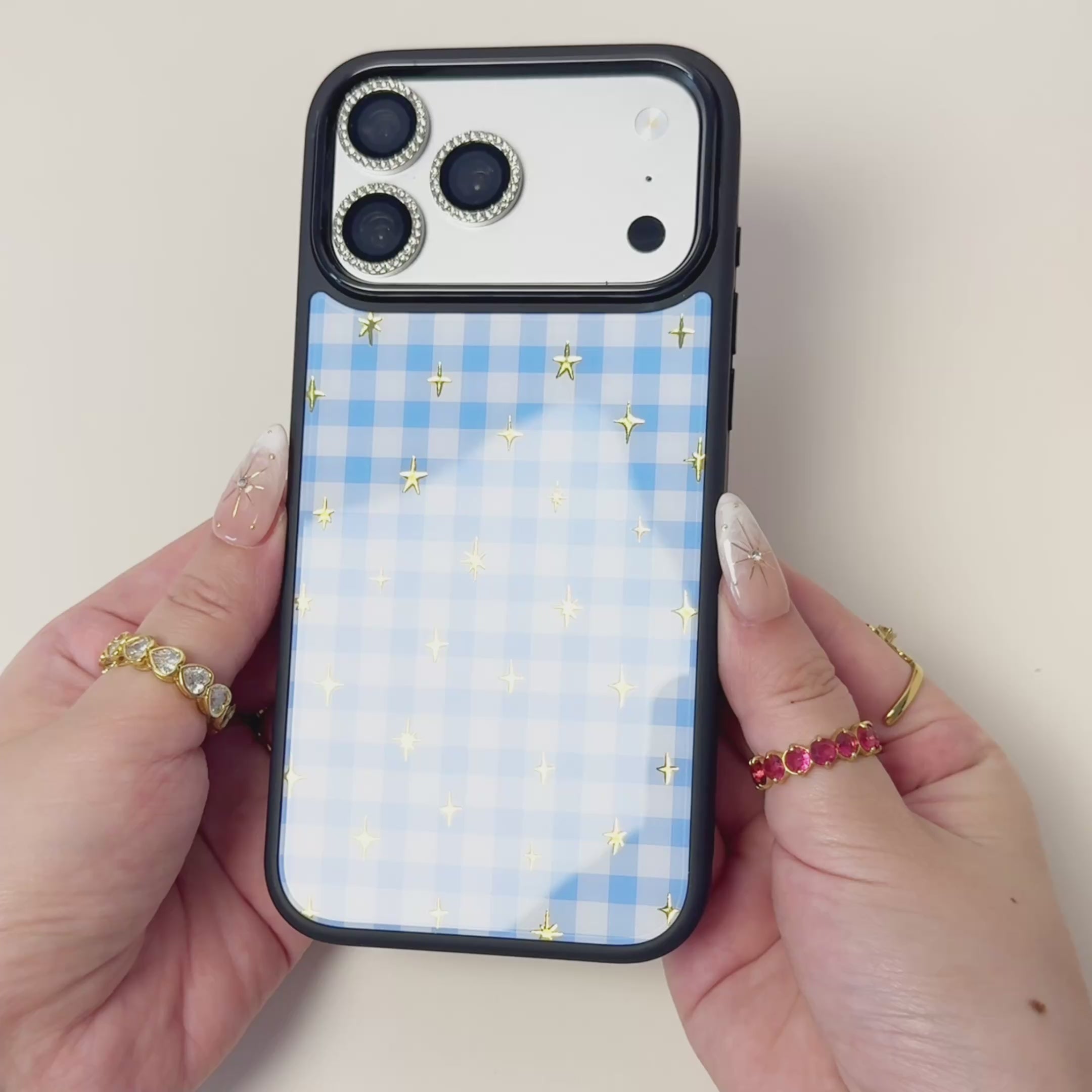 Joy in Blue Magsafe Cute Phone Cases - Glaze Finish With Shimmer Accents