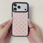 Bow Edit Magsafe Cute Phone Cases - Glaze Finish With Shimmer Accents