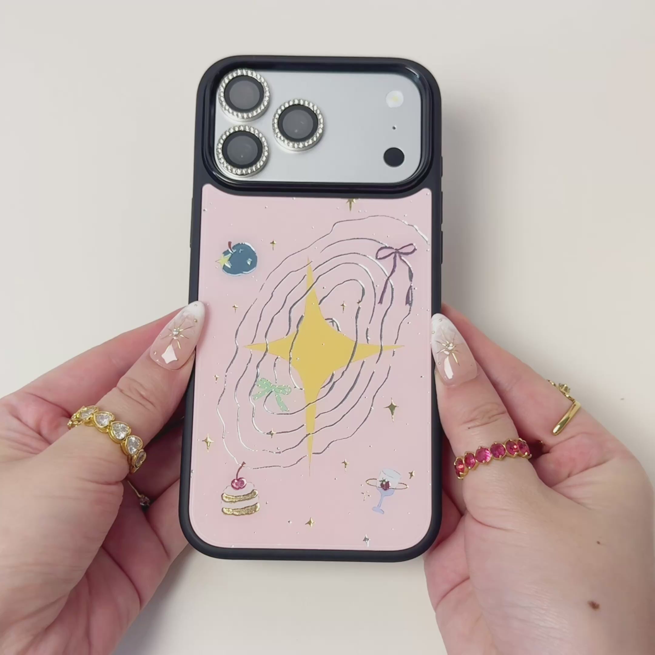 Sweet Galaxy Magsafe Cute Phone Cases - Glaze Finish With Shimmer Accents