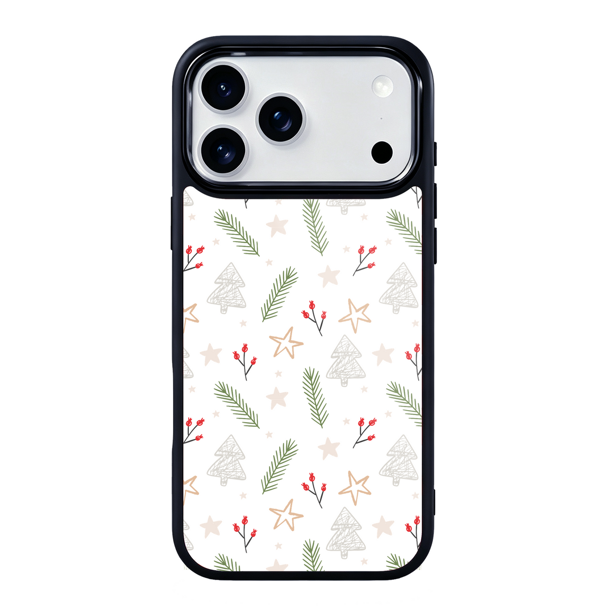 White Christmas Magsafe Cute Phone Cases - Glaze Finish With Shimmer Accent